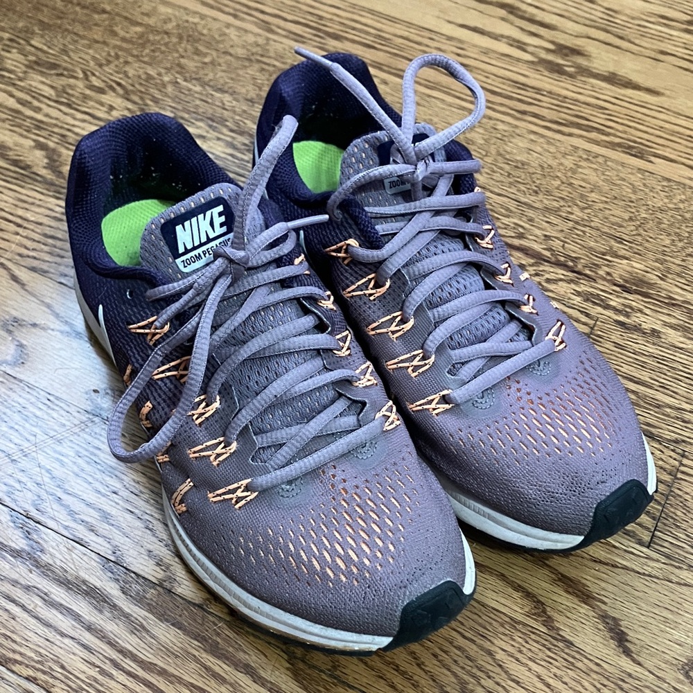 Nike Women's Purple and Orange Sneakers